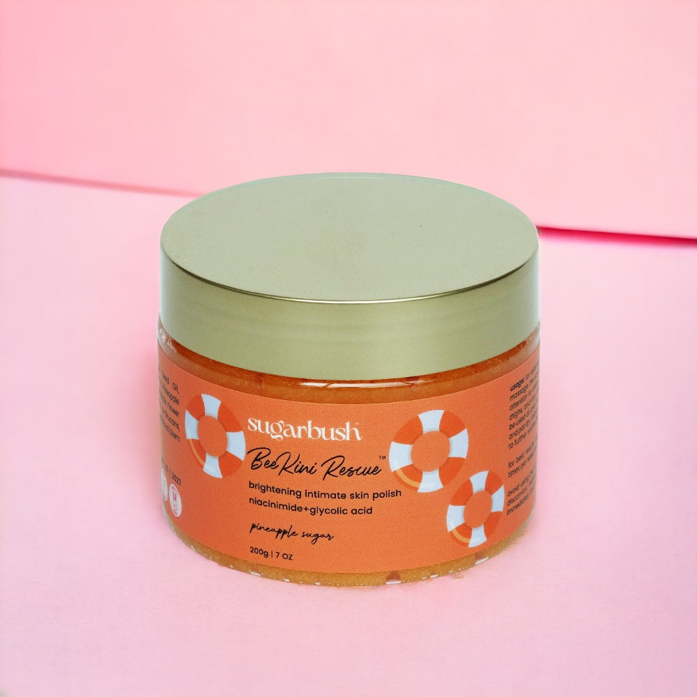 Beekini Rescue brightening intimate skin polish for Ingrown Hair with Niacinamide