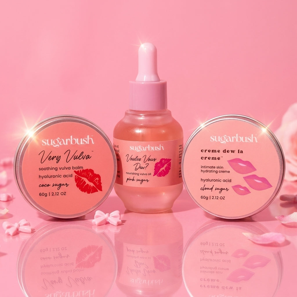 Hydrate + Nourish Trio ($91.97 value!) — bundle group shot, Sugarbush signature pink
