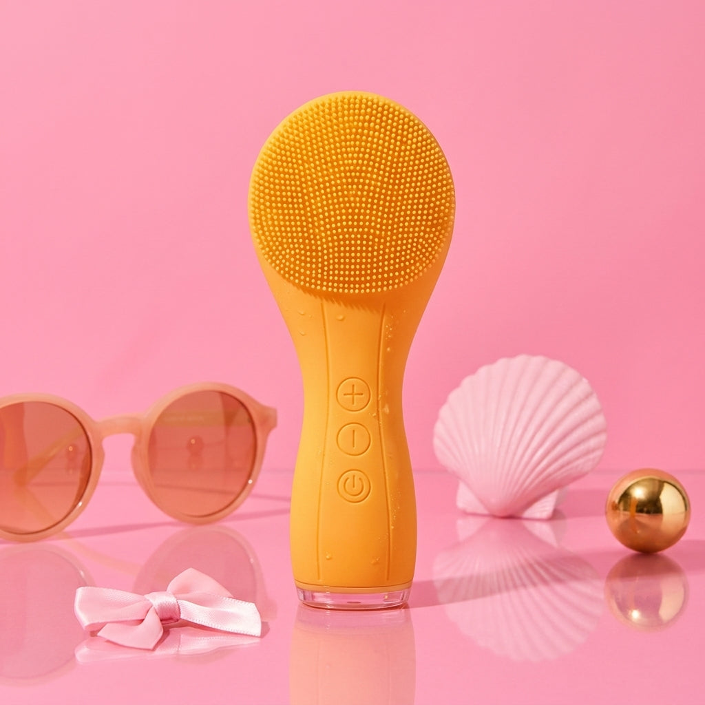 "The Sugarbrush" | Sonic Bikini Area Brush — product still, Sugarbush signature pink